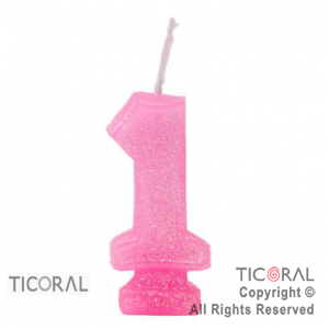 VELA HS2877-1 NUMERO 1 ROSA C/GIBRE x 1